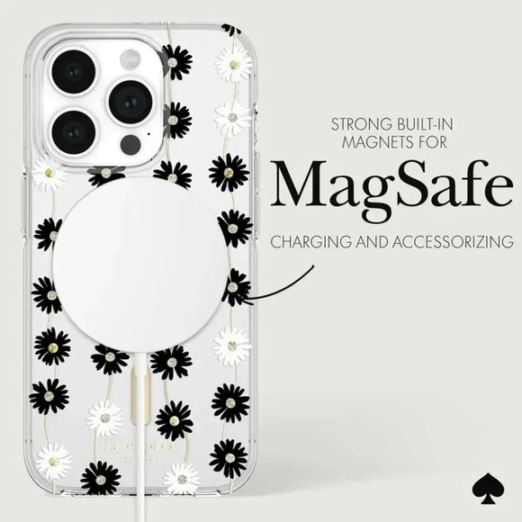 Kate Spade ♠️ Phone Case Daisy Chain MagSafe iPhone 15 Pro - Picture 1 of 9